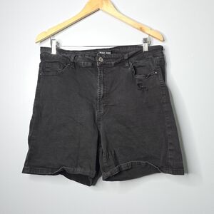 Wax Jean Black Denim Shorts - Jr 3x